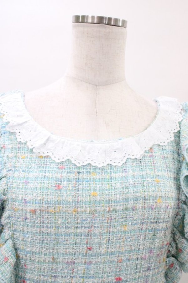 画像4: Nile Perch / ツイードフリルワンピース Free ミント H-26-04-04-1044-LO-OP-NS-ZH (4)