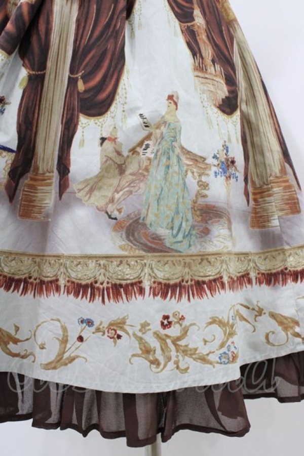 画像3: axes femme NOSTALGIE / 絵画柄スカート M ブラウン H-26-04-04-1049-AX-SK-NS-ZH (3)