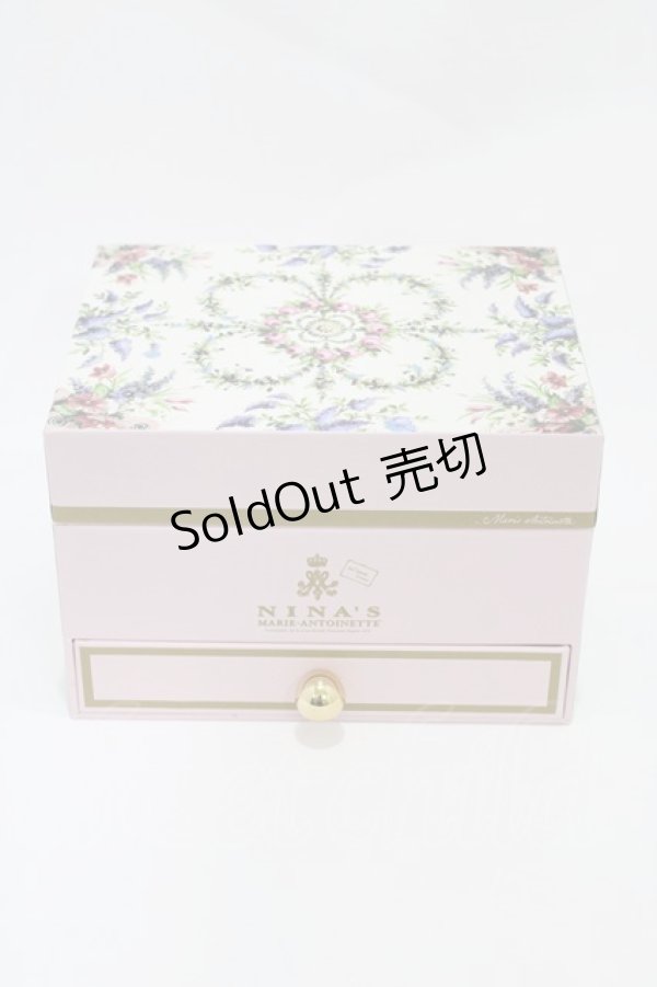 画像1: m petit by misako / ミラー付き収納ボックス(小物ケース)  ピンク H-26-04-04-1006-LO-ZA-NS-ZH (1)