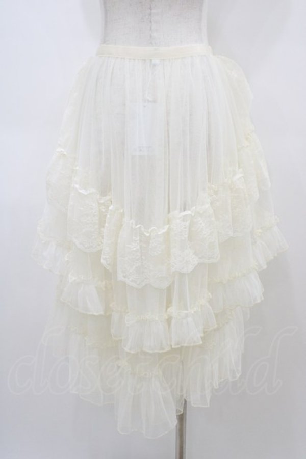 画像2: 名紗店（海外ロリータブランド） / オーバースカート L アイボリー H-26-04-04-1054-0-SK-NS-ZH (2)