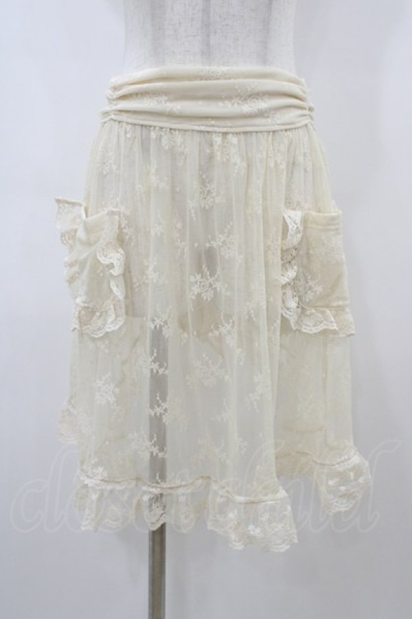 画像1: Eri Aino's collaboration / TT*AINレースエプロン L アイボリー H-26-04-04-1055-PU-OP-NS-ZH (1)