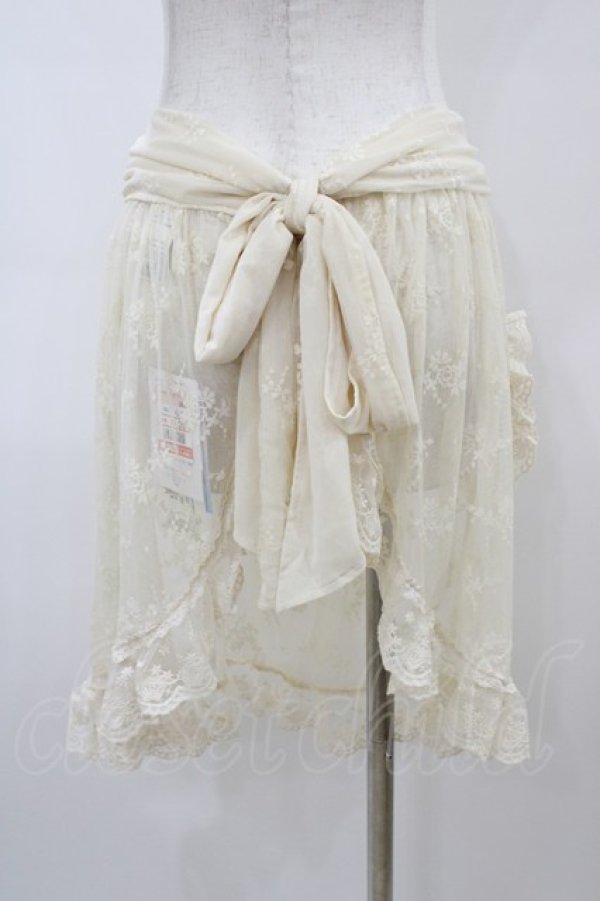 画像2: Eri Aino's collaboration / TT*AINレースエプロン L アイボリー H-26-04-04-1055-PU-OP-NS-ZH (2)