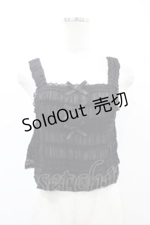 画像: Fi.n.t / フロントプチリボンシャーリングビスチェ Free BLACK H-26-04-04-1056-CA-TO-NS-ZH