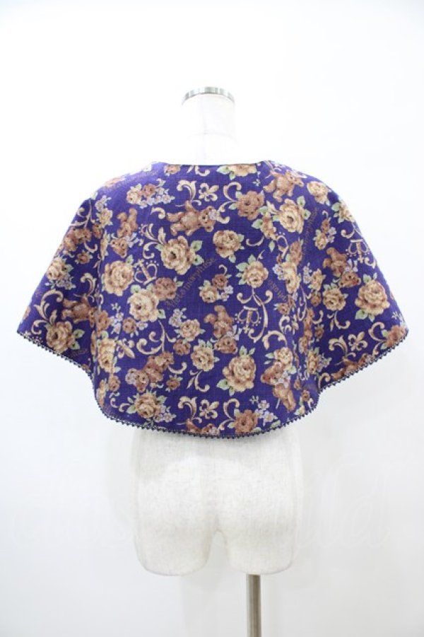 画像2: metamorphose / ゴブラン風くまちゃんダブルボタンケープ サイズ1 ネイビー H-26-04-04-1057-ME-TO-NS-ZH (2)