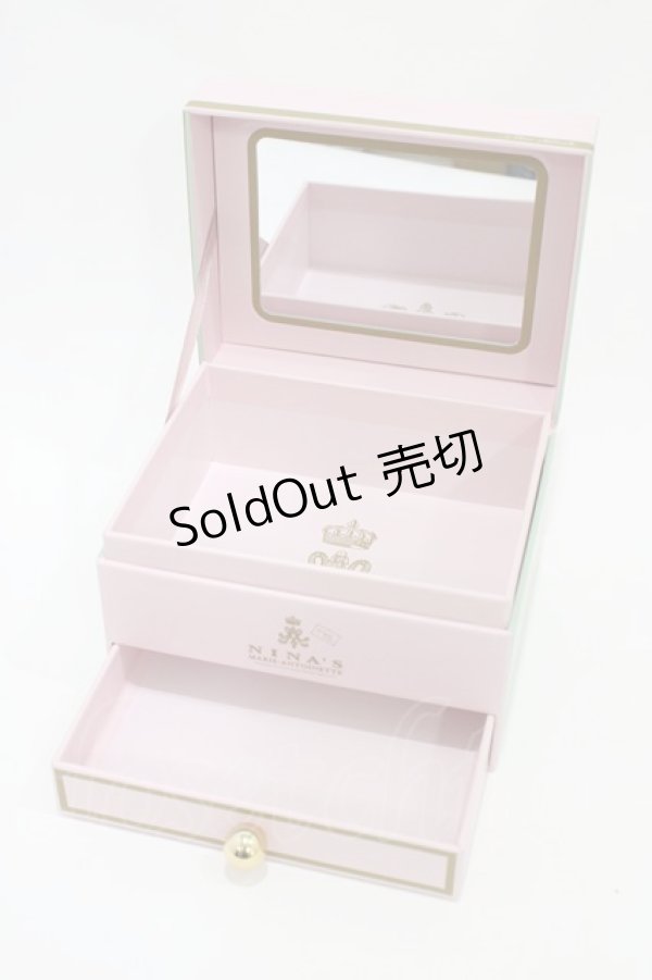 画像3: m petit by misako / ミラー付き収納ボックス(小物ケース)  ピンク H-26-04-04-1006-LO-ZA-NS-ZH (3)