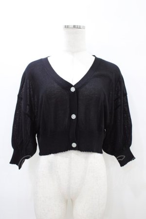 画像: F&A / レーシーカット釦ドルマンニットカーディガン Free BLACK H-26-04-04-1058-LO-TO-NS-ZH