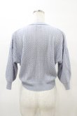 画像2: F&A / 押し花釦透かし編み5分袖カーディガン Free L/BLUE H-26-04-04-1059-LO-TO-NS-ZH (2)