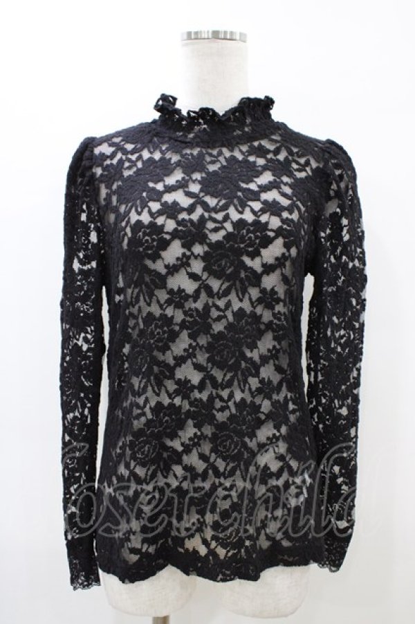 画像1: F&A / 総レースパワショルトップス Free BLACK H-26-04-04-1065-LO-TO-NS-ZH (1)