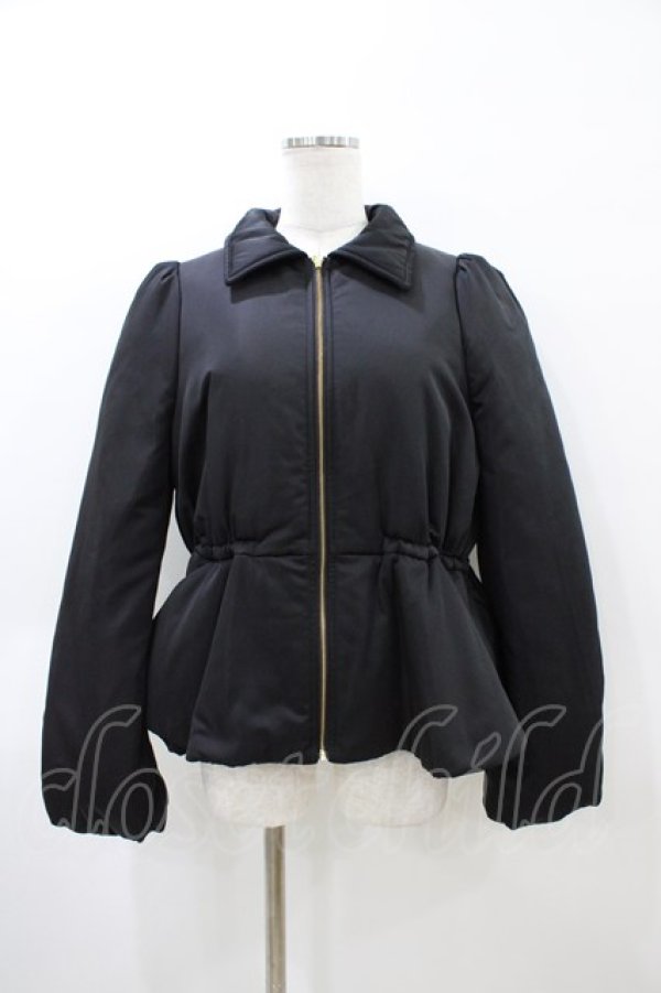 画像1: an another angelus / ファー衿付きペプラムブルゾン Free BLACK H-26-04-04-1066-CA-JA-NS-ZH (1)