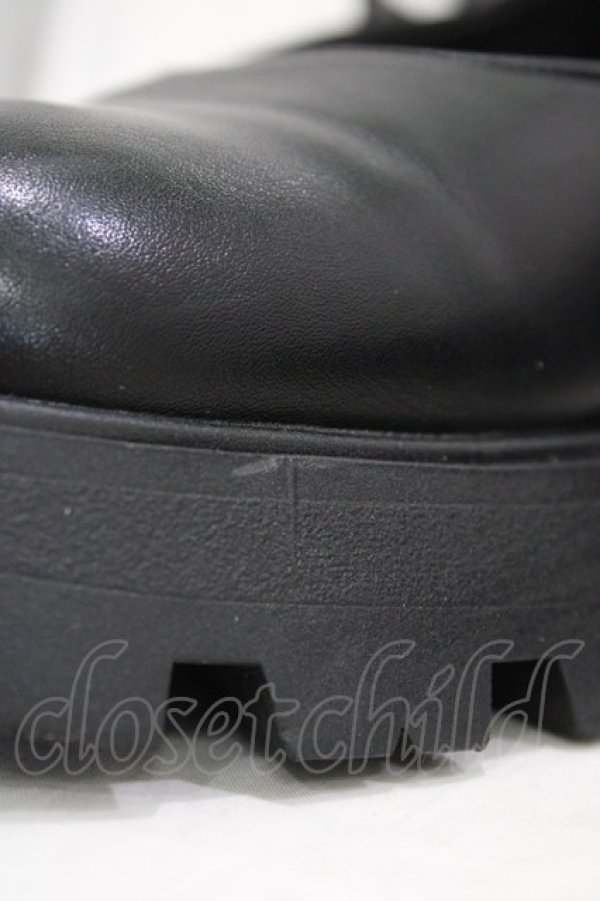 画像4: Fi.n.t / ビッグリボン厚底パンプス L/24.5cm~25cm BLACK H-26-04-04-1001-CA-SH-NS-ZH (4)