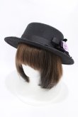 画像1: axes femme / 巻きバラカメオカンカン帽  ブラック H-26-04-04-1019-AX-AC-NS-ZH (1)