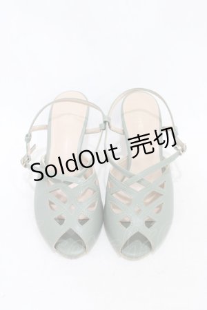 画像: an another angelus / レースカットワークサンダル L/24.5cm~25.cm GREEN H-26-04-04-1002-CA-SH-NS-ZH