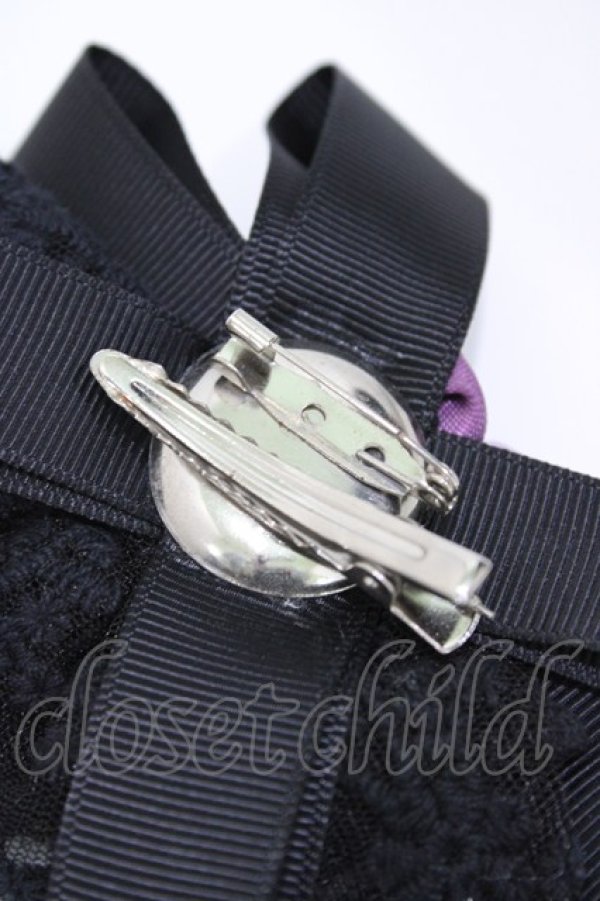 画像4: axes femme / 巻きバラカメオカンカン帽  ブラック H-26-04-04-1019-AX-AC-NS-ZH (4)