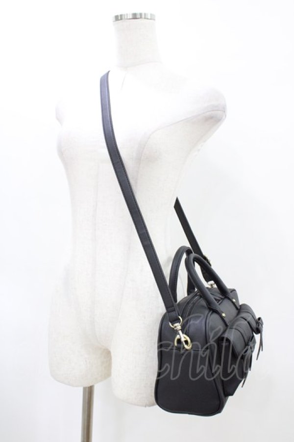 画像2: Fi.n.t / ダブルリボンハンドバッグ  BLACK H-26-04-04-1025-CA-BG-NS-ZH (2)