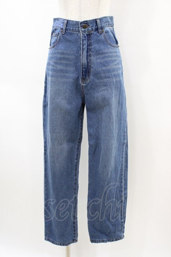 画像1: Fi.n.t / ハイウエストストレートデニムパンツ 2 BLUE H-26-04-04-1027-CA-PA-NS-ZH (1)