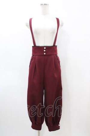 画像: CHIP CLIP / Wonder Tea Party/サスペンダー付きパンツ M ボルドー H-26-04-04-1029-PU-PA-NS-ZH