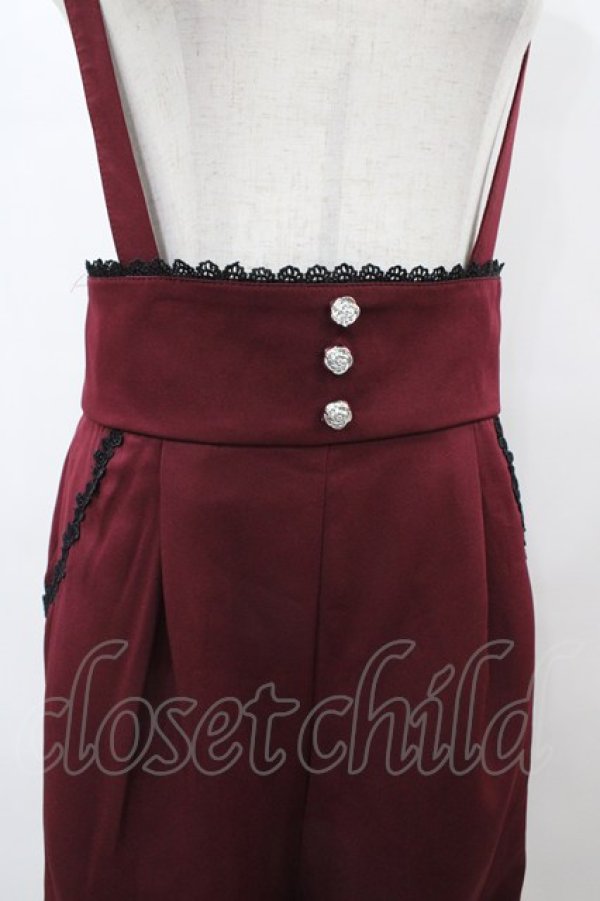画像3: CHIP CLIP / Wonder Tea Party/サスペンダー付きパンツ M ボルドー H-26-04-04-1029-PU-PA-NS-ZH (3)