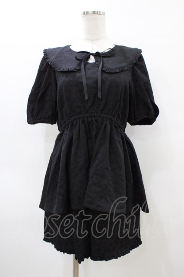 画像1: Fi.n.t / フラワージャガードブラウスセットアップ Free BLACK H-26-04-04-1030-CA-OP-NS-ZH (1)