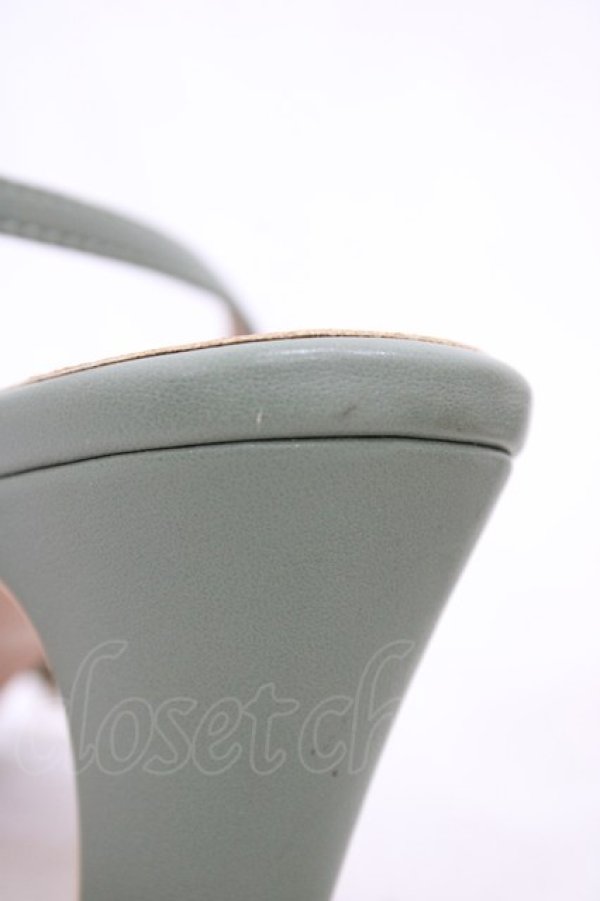 画像4: an another angelus / レースカットワークサンダル L/24.5cm~25.cm GREEN H-26-04-04-1002-CA-SH-NS-ZH (4)