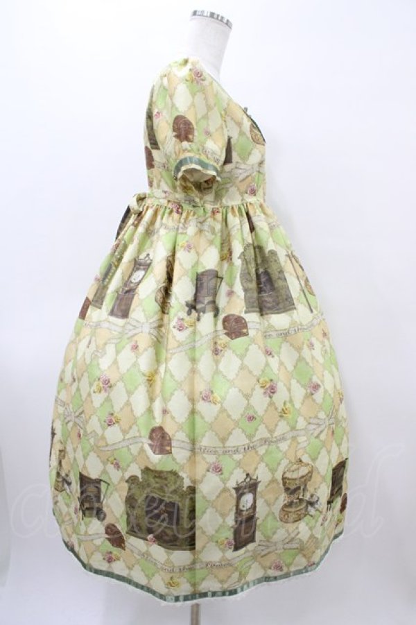 画像3: ALICE and the PIRATES / 遠い日のメモワール〜私の小さなオルゴール〜柄ワンピース Free グリーン H-26-04-04-1033-PA-OP-NS-ZH (3)