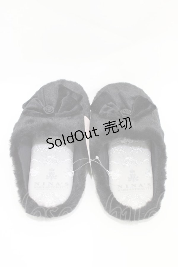 画像1: m petit by misako / AMRSバラリボン 23cm~25cm ブラック H-26-04-04-1003-LO-ZA-NS-ZH (1)