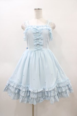 画像: Angelic Pretty / プリンセスジュエリージャンパースカート（別珍） Free サックス H-26-04-04-1035-AP-OP-NS-ZH