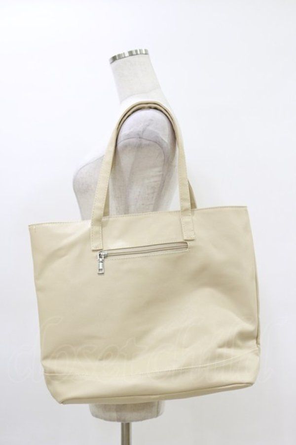画像2: NieR Clothing / 猫耳付き大容量PU LEATHER TOTE BAG  ミケ(ベージュ) H-26-04-04-001-PU-BG-AK-ZH (2)
