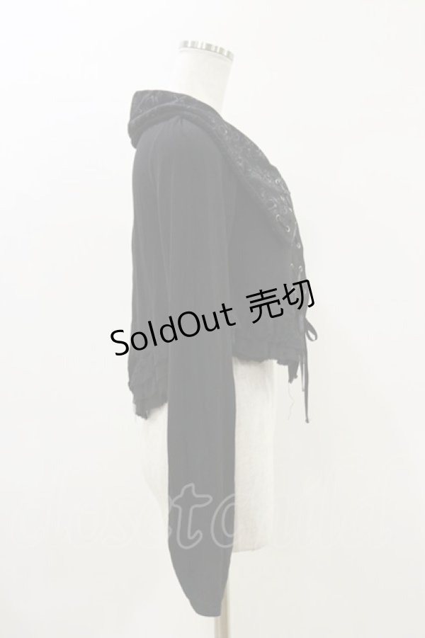 画像4: GRAMM / プリントアシメボレロ  黒 H-26-04-04-008-HN-TO-AK-ZH (4)