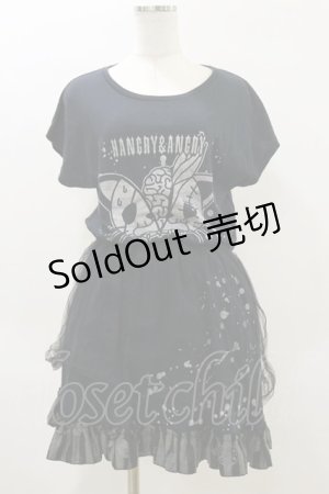 画像: HANGRY&ANGRY / プリントワンピース  黒 H-26-04-04-069-HN-OP-AK-ZH