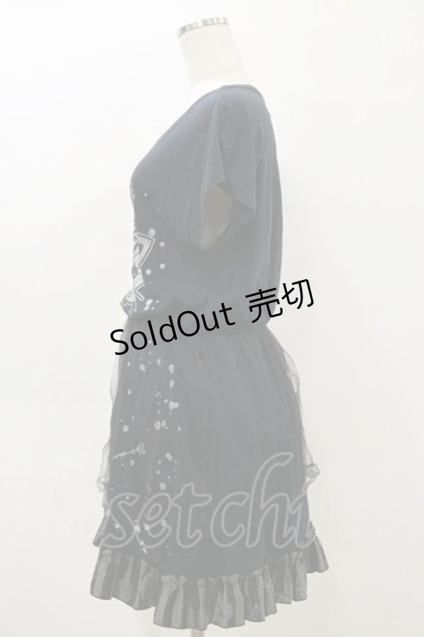 画像3: HANGRY&ANGRY / プリントワンピース  黒 H-26-04-04-069-HN-OP-AK-ZH (3)