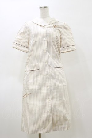 画像: Katie / ICECREAM SHOP uniform  ベージュストライプ H-26-04-04-072-LO-OP-KB-ZH