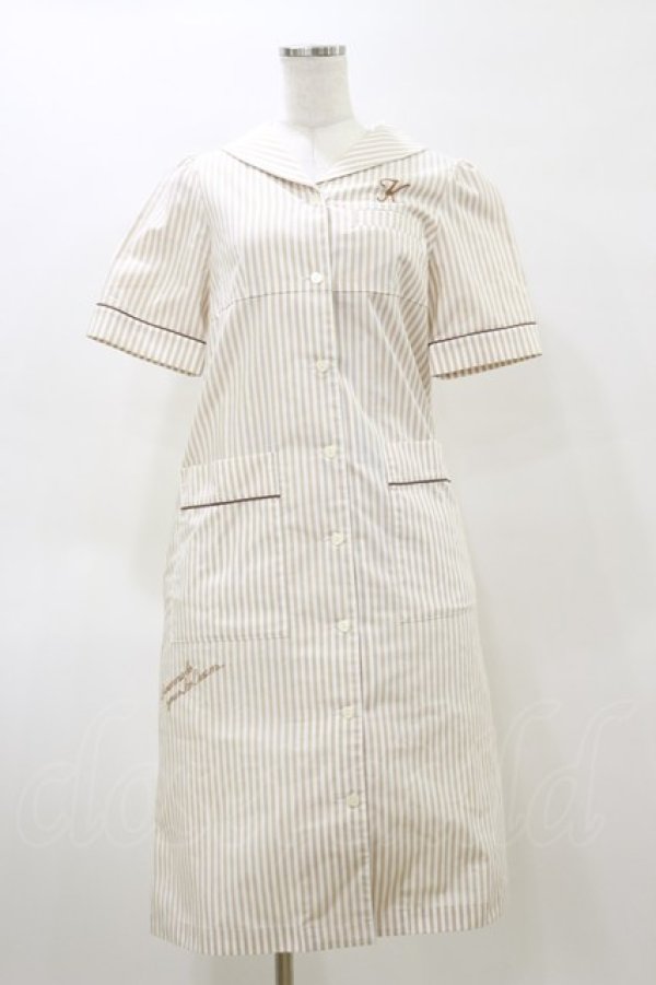 画像1: Katie / ICECREAM SHOP uniform  ベージュストライプ H-26-04-04-072-LO-OP-KB-ZH (1)