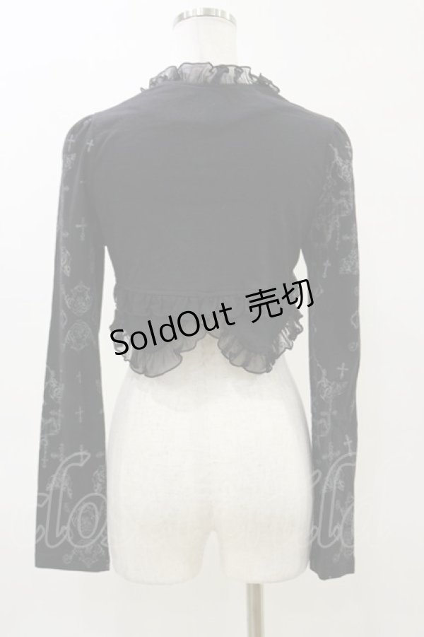 画像2: FRILL / プリントフリルボレロ  黒 H-26-04-04-009-HN-TO-AK-ZH (2)