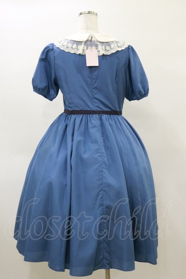 画像2: Melody BasKet / チュールレースジャボワンピース M ブルー H-26-04-04-074-LO-OP-KB-ZH (2)