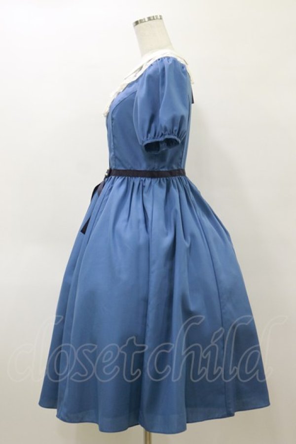 画像3: Melody BasKet / チュールレースジャボワンピース M ブルー H-26-04-04-074-LO-OP-KB-ZH (3)