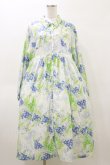 画像1: merry jenny / fog flowerシャツワンピース  ブルー H-26-04-04-075-LO-OP-KB-ZH (1)