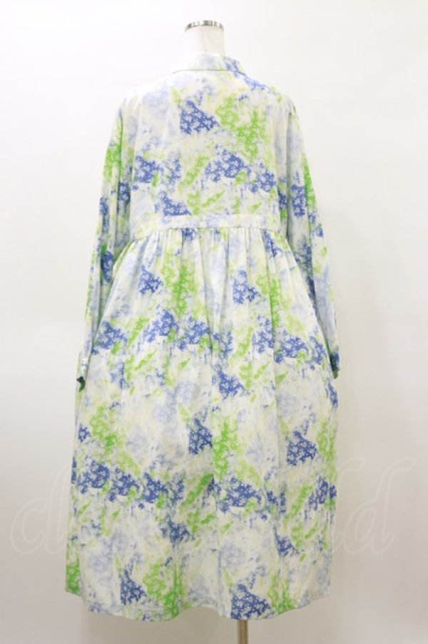 画像2: merry jenny / fog flowerシャツワンピース  ブルー H-26-04-04-075-LO-OP-KB-ZH (2)