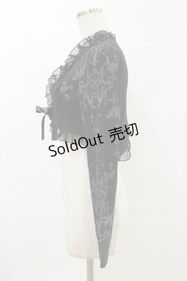 画像3: FRILL / プリントフリルボレロ  黒 H-26-04-04-009-HN-TO-AK-ZH (3)