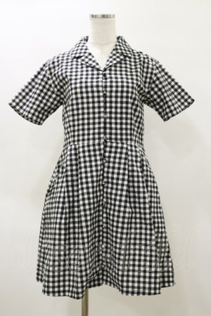 画像: merry jenny / ギンガムシャツワンピース  ブラック H-26-04-04-078-LO-OP-KB-ZH