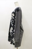 画像3: MINT NeKO / 花柄プリントワンピース  黒×グレー H-26-04-04-080-HN-OP-AK-ZH (3)