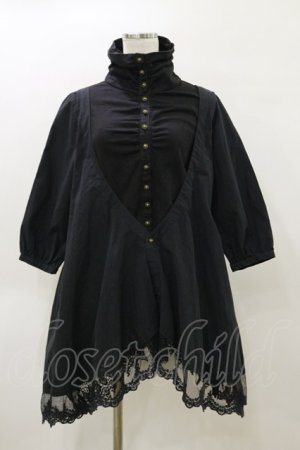 画像: GRAMM / レイヤード風ワンピース  黒 H-26-04-04-081-HN-OP-AK-ZH