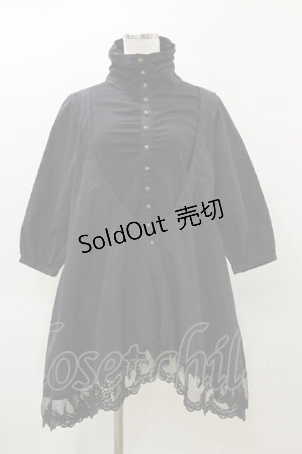 画像1: GRAMM / レイヤード風ワンピース  黒 H-26-04-04-081-HN-OP-AK-ZH (1)