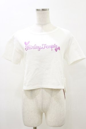 画像: Shirley Temple / ロゴプリント半袖カットソー S オフ H-26-04-04-027-ET-TO-KB-ZH