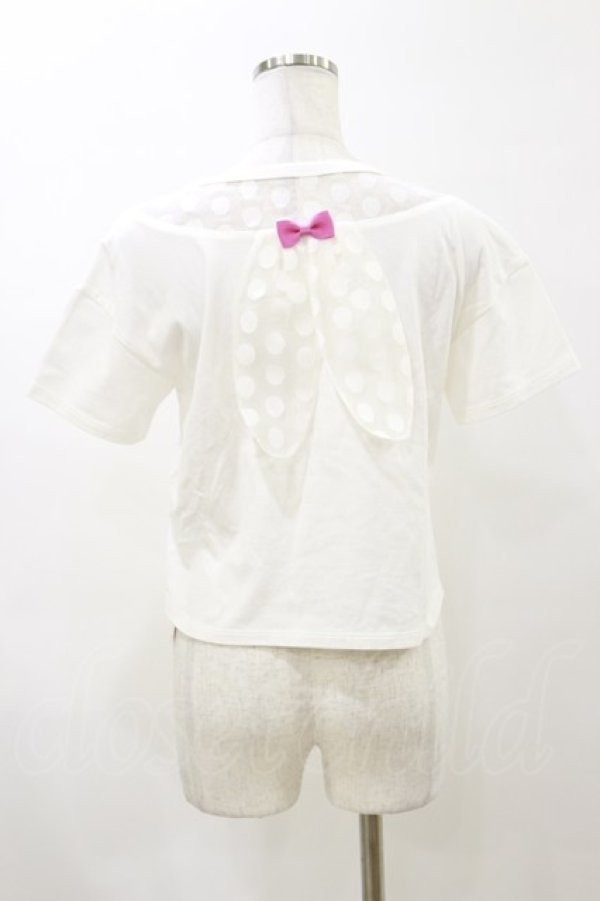 画像2: Shirley Temple / ロゴプリント半袖カットソー S オフ H-26-04-04-027-ET-TO-KB-ZH (2)