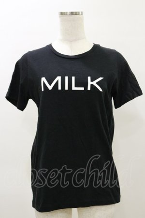 画像: MILK / MILKロゴTee  ブラック×ホワイト H-26-04-04-030-ML-TO-KB-ZH