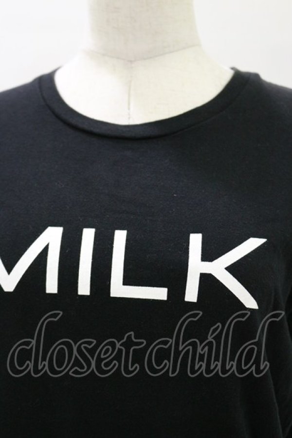 画像3: MILK / MILKロゴTee  ブラック×ホワイト H-26-04-04-030-ML-TO-KB-ZH (3)