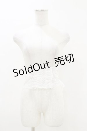 画像: MARBLE / コルセット型フェミニンレースベルト  白 H-26-04-04-004-GO-ZA-AK-ZH