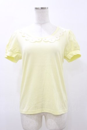 画像: Emily Temple cute / スカラップカラーカットソー  イエロー H-26-04-04-032-ET-TO-KB-ZH