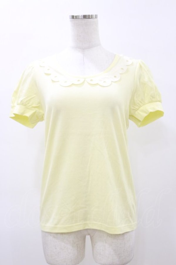 画像1: Emily Temple cute / スカラップカラーカットソー  イエロー H-26-04-04-032-ET-TO-KB-ZH (1)