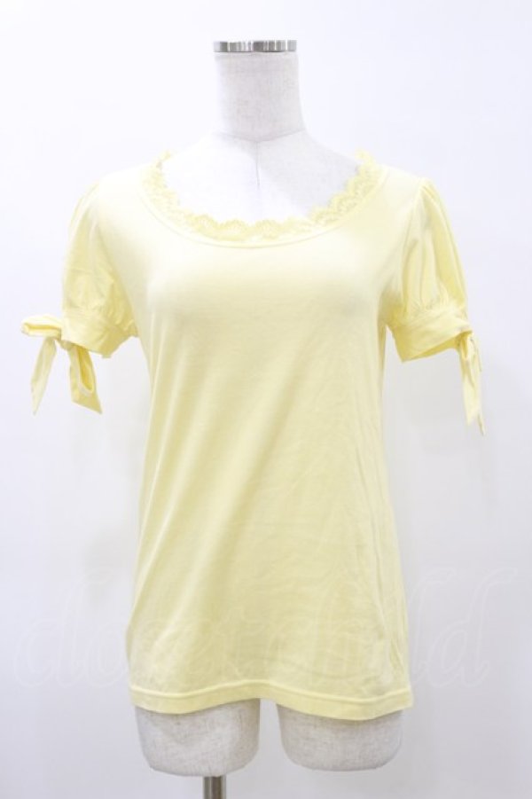 画像1: Emily Temple cute / リボンパフカットソー  イエロー H-26-04-04-033-ET-TO-KB-ZH (1)